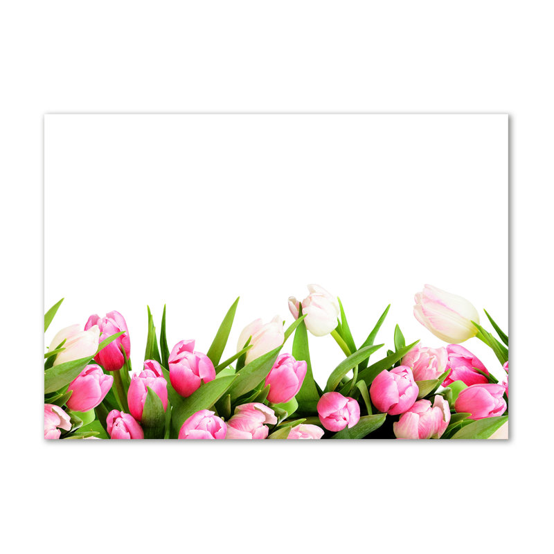 Pink Tulips - Wrapped Canvas Print