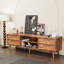 Meuble télé 63 po, biseau de style rétro, tiroirs, pieds en bois massif Scratch--1379480830
