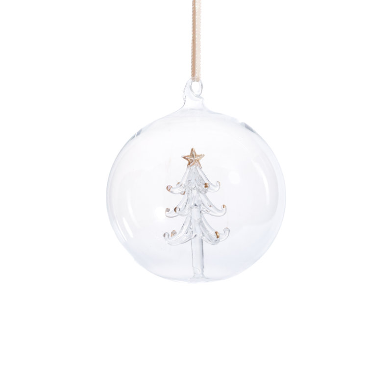Boule en verre, H 4,75 po x l 4,75 po x P 4,75 po, Ensemble de 4