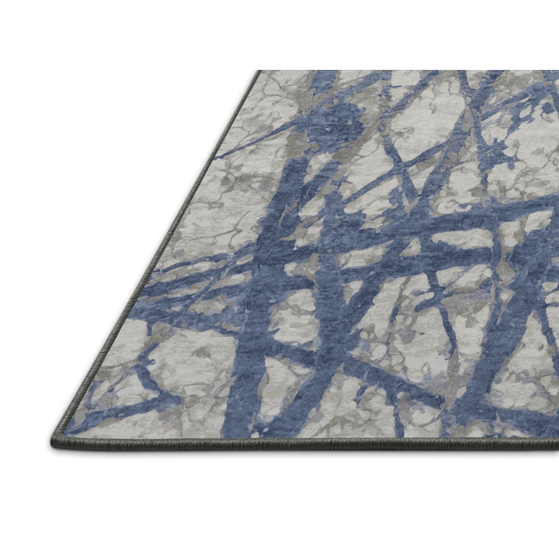 Tapis gris soyeux et moelleux, Carré 4 pi