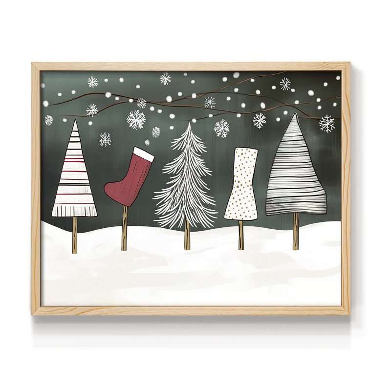 Art de Noël - Dxx - reproduction encadrée, Naturel, H 11 po x l 14 po