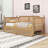 Wood Daybed with Rattan Headboard and Trundle-212739877-212739879