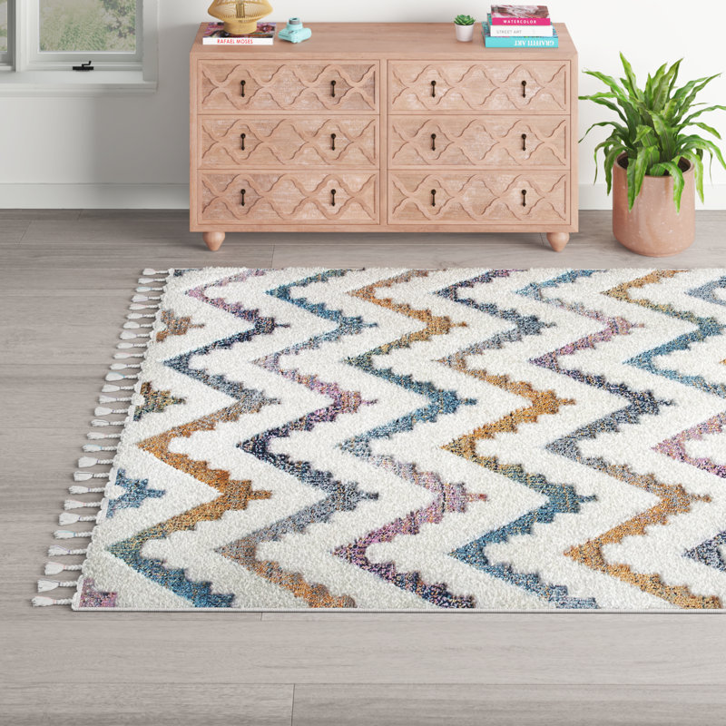 Mercedes MercedesPower Loom Chevron Area Rug , Rectangle 7'10" x 10'8"