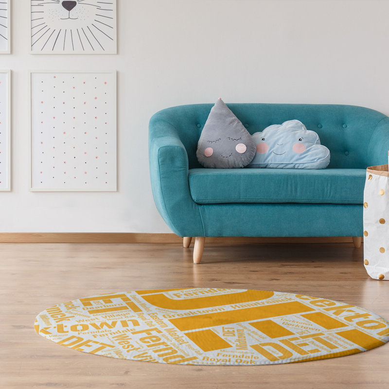 Chenille Indoor Rug, Round 5'
