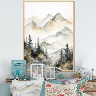 " Watercolor Lake And Forest Dream II "