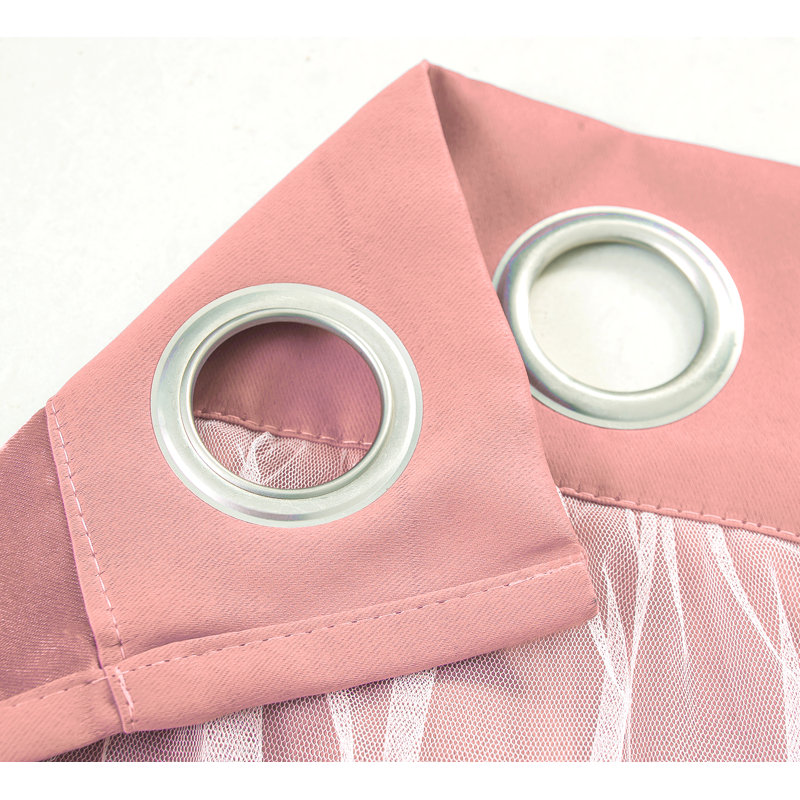 Paire de rideaux obscurcissant Hendrix, L 38 po x L 63 po, Rose