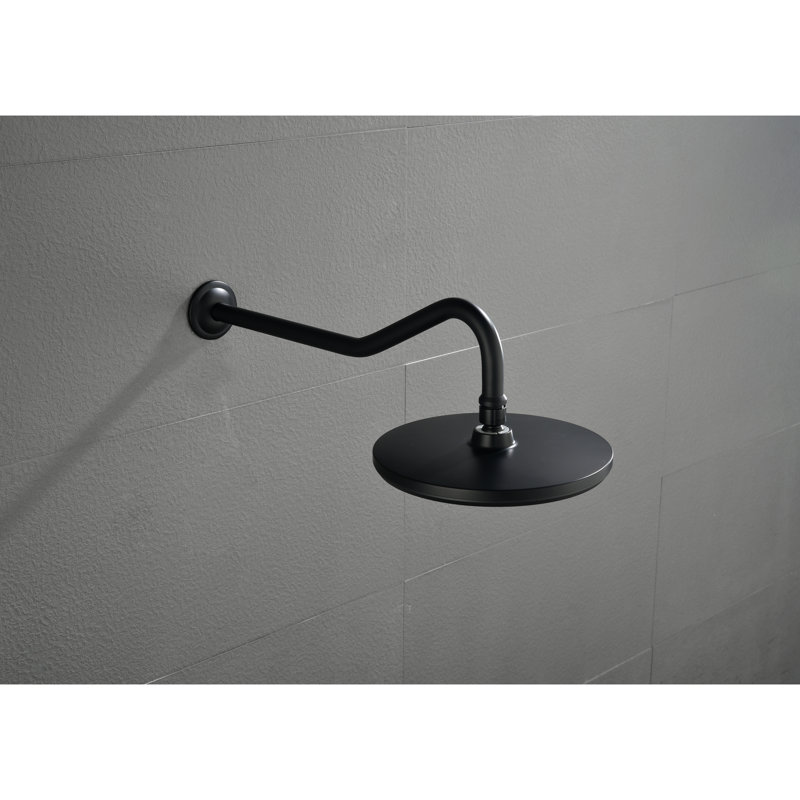 Matte Black Stainless Steel Shower Arm, Strong And , Simple Installation Cleanup Job Arm In Steel, Easy Maintenance Manner