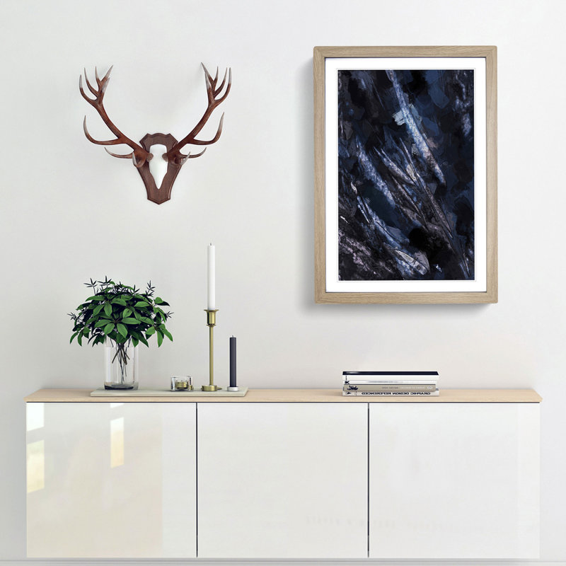 Wild Ways in Abstract - Framed Print, 50cm H x 35cm W x 2cm D, Oak