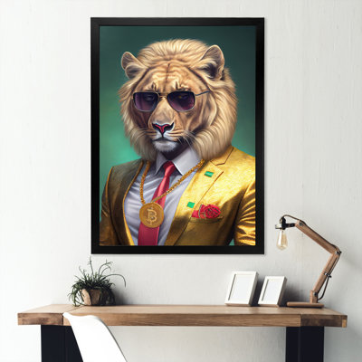 Photorealistic of Lion - Reproduction de photo sur toile