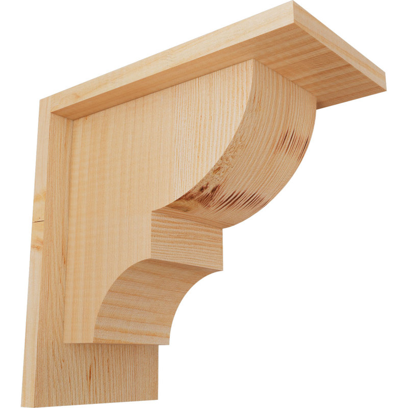 Corbeau Ridgewood avec contre-plaque, H 10 po x l 5,5 po x P 10 po, Sapin de Douglas, Lisse