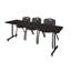 Table de formation en T Nick Nick, chaises empilables 2 M-32817765-32817772