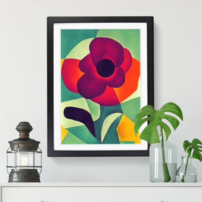 Peony Flower In Abstract - Single Picture Frame Print