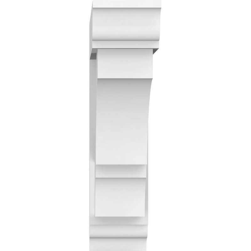 Support standard en uréthane Balboa standard avec extrémités traditionnelles, brun clair apprêté, H 12 po x l 3 po x P 12 po