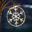12" Christmas Lighted Snowflake Circle, White