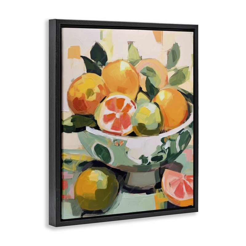  Art mural sur toile "Fruit Basket Abstraction" par LSR Design Studio, Noir, noir, noir, noir, H 21 po x l 17 po