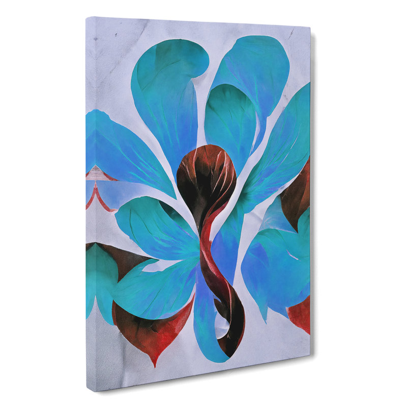 XC1022-1795X Delicate Abstract Flowers No.5 - Wrapped Canvas Print, 60cm H x 40cm W x 3cm D