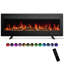 Foyer électrique, foyer encastré mural ou encastré 1500W / 750W et autoportant, foyer électrique avec télécommande, 13 couleurs de flamme réglables, minuterie 12H, écran tactile