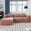 Canapés modulaires, en L, avec méridienne moderne, 98,4 po pour le salon et les appartements, poches latérales encastrées, sans assemblage requis | Chenille | Standard