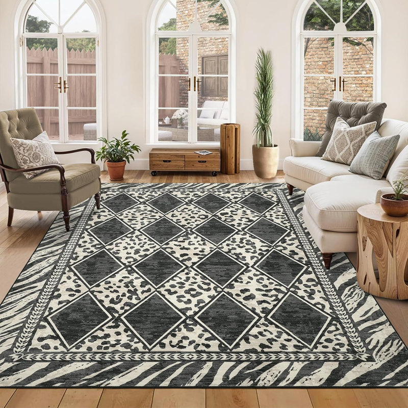 Tapis de couloir Leopard, Rectangle 6 pi x 9 pi