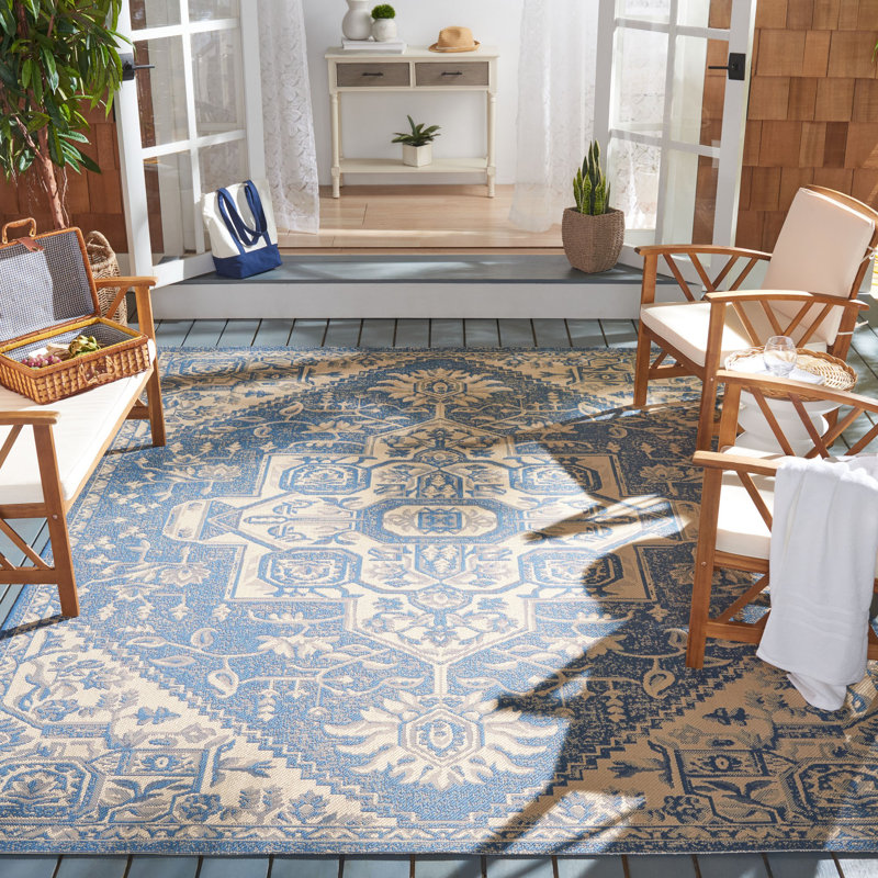 Adler Performance Oriental Indoor/Outdoor Area Rug, Rectangle 4' x 6'