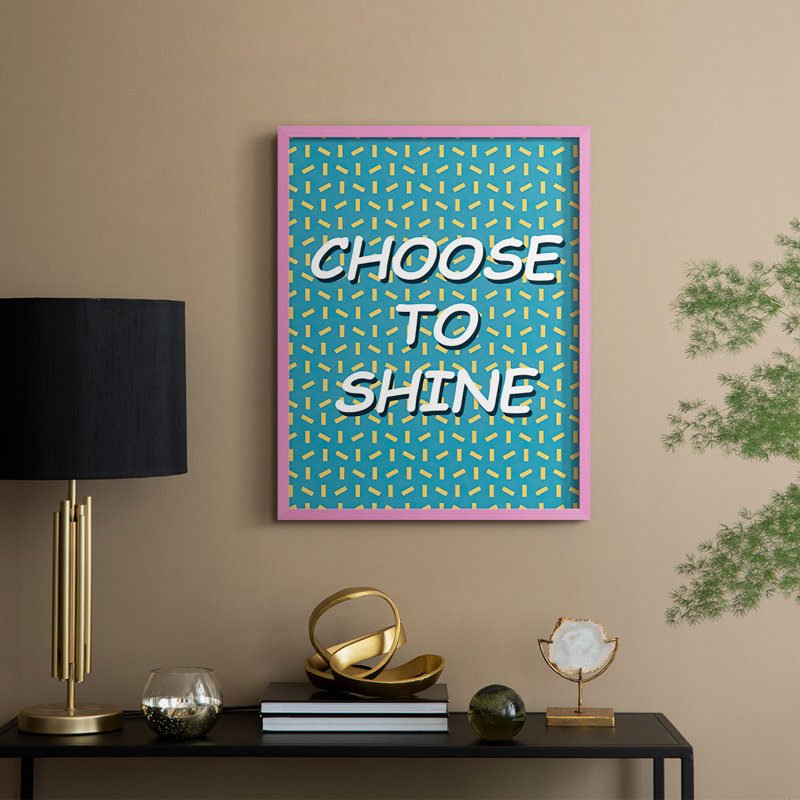 «Shining Day II», reproduction encadrée - bois massif, H 11 po x l 9 po, Rose