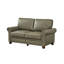 Chaise en similicuir taupe avec rembourrage en mousse pour un salon confortable-1266849082
