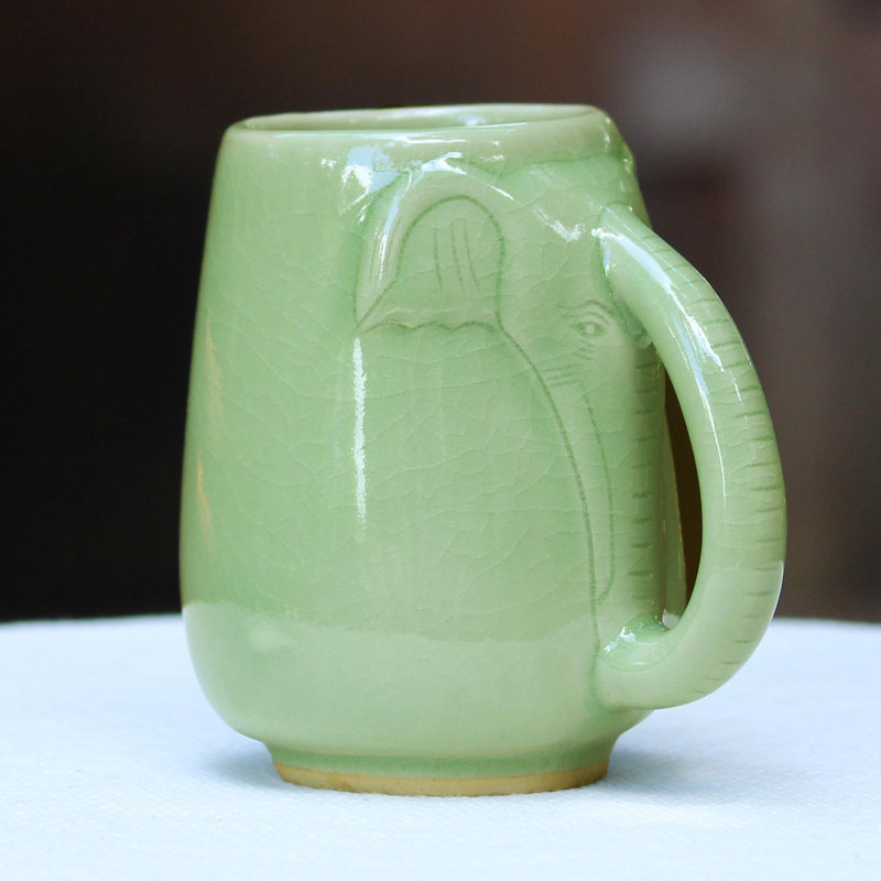 Handmade Ceramic Coffee Mug, Green