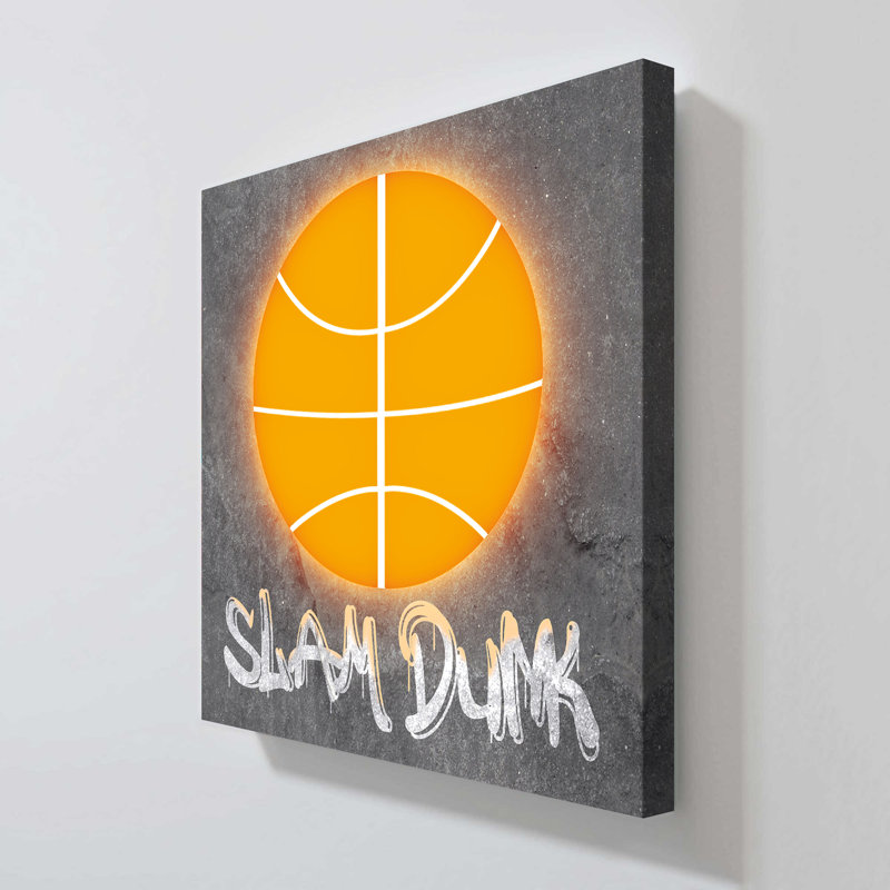 "Slam Dunk" by CAD Designs Print on Canvas, 18" H x 18" W x 1" D