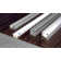 Cezar End Stop For LED-Lit Aluminum Profile W/Flange, 9/16" W X 1/4" H, Matte Light Grey Colour PVC, Set Of 2