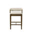 Tabouret de bar en bois d'hévéa à hauteur de comptoir ou de bar Frison avec siège en tissu-941654644-941654647-969877301