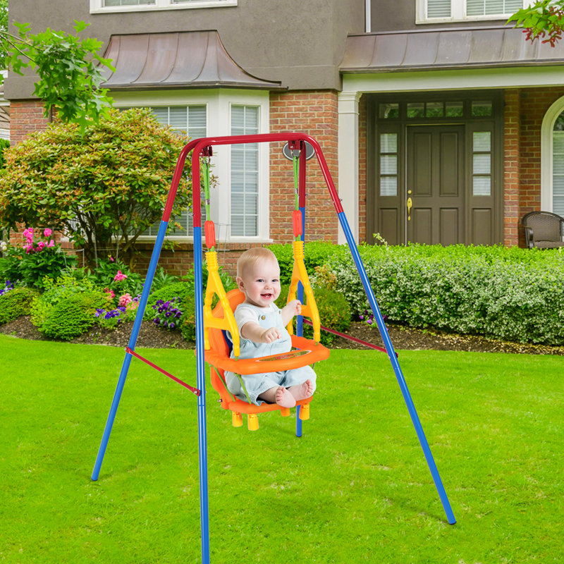 Emeline Freeport Park Metal Swing Set with Swing(s)