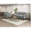 Modern Living Room Causeuse Grey Chenille Upholstery Pocket Coils-1070103867