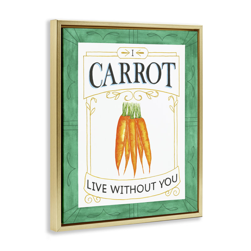 Cadre flottant «Carrous Live Live You You» par Lara Beeston, H 31 po x l 25 po, Cadre flottant métallique doré