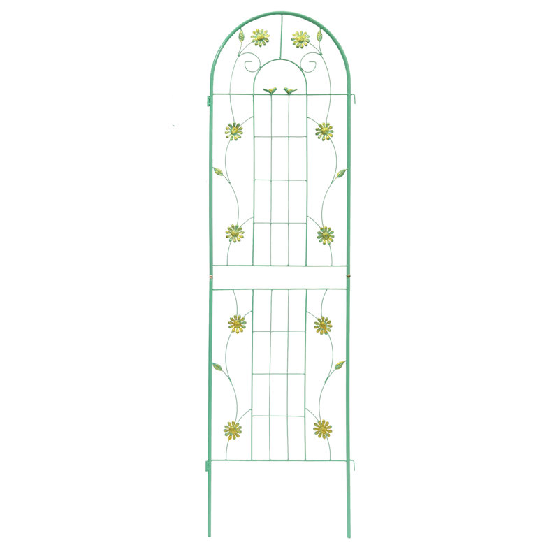 Paquet de 4 treillis de jardin en métal 71 po x 19,7 po, antirouille pour les plantes grimpant à l'extérieur, pilier à fleurs - assemblage sans effort, fer de structure 71 po x 19,7 po, extérieur, formation prop