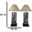 Set Of 2 Rustic Western Pinecone On Branches Wood Metal Bedside Table Lamps