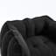Pouf poire en chenille noire avec repose-pieds pour adultes - Grand fauteuil inclinable en mousse à mémoire de forme-261219410
