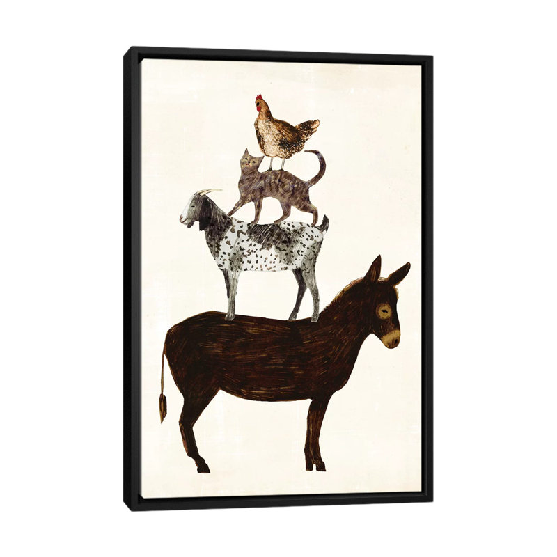 «Barnyard Buds V», impression sur toile, H 26 po x l 18 po x P 1,5 po, Toile avec cadre noir