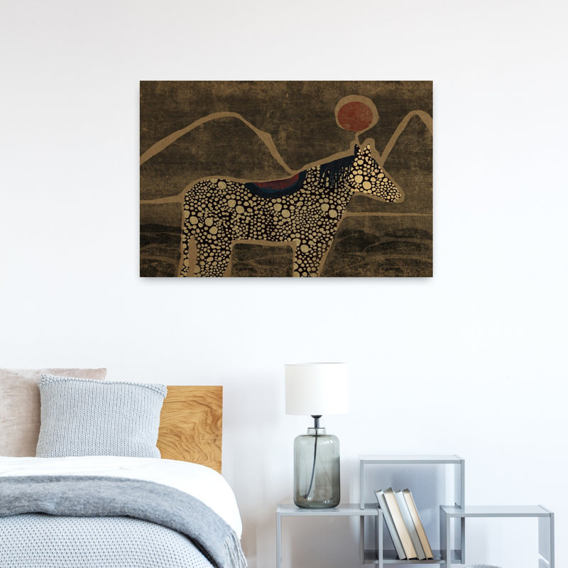 Reproduction d'art mural cheval rouge, 24" H x 36" W