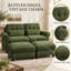Canapé modulable 2 places en chenille Deerwood de 176 cm de large avec 2 poufs, coussins à volants et coussins lombaires-51657605