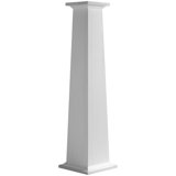 Craftsman Classic Square Tapered Smooth PVC Column Kit, Standard Capital & Standard Base