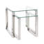 Duprey Glass Top Sled End Table