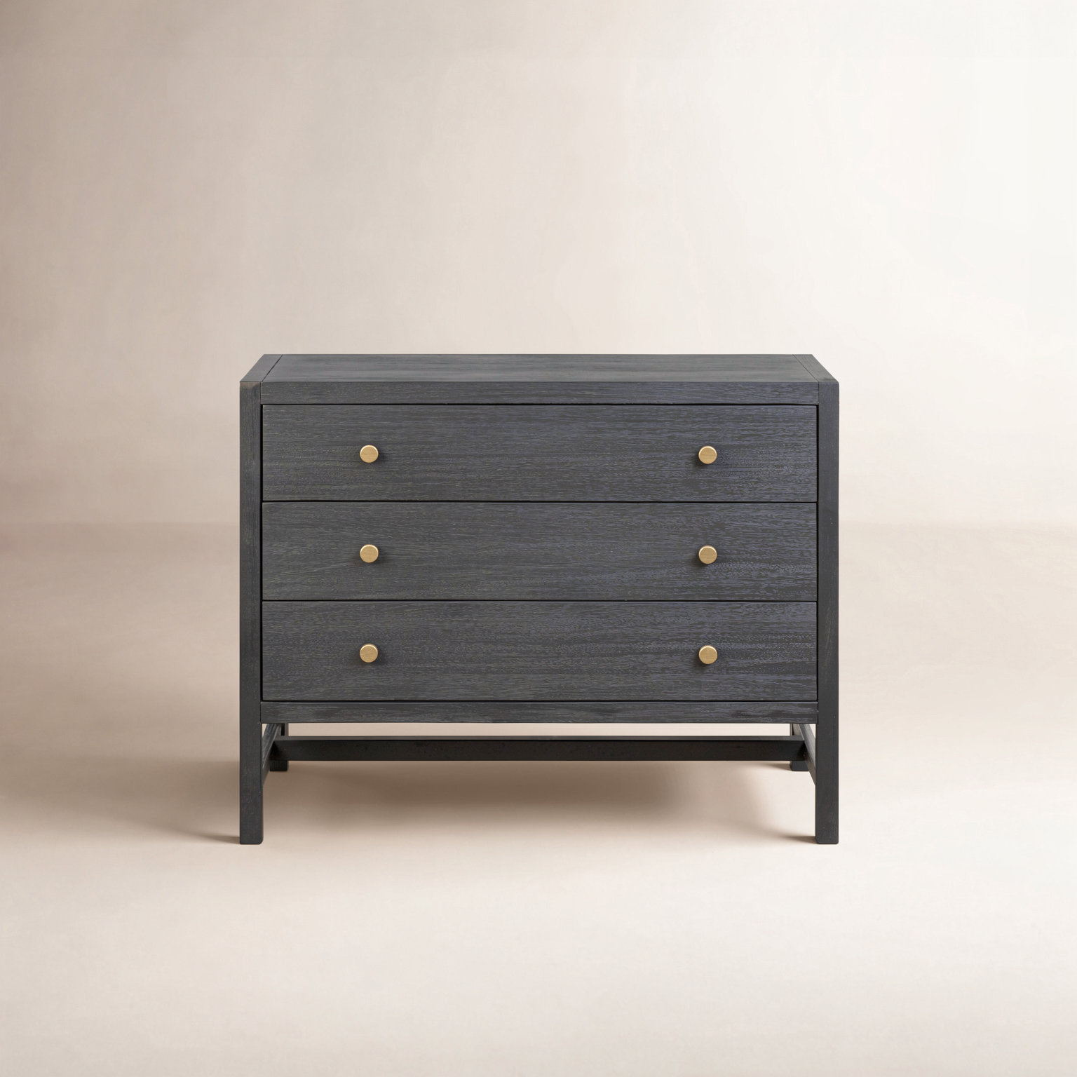 Soline Acacia Nightstand, Black Acacia