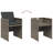  Patio Dining Set Set Of 8 Gray PE Rattan 8-Seater Foldable-971363863-971363861