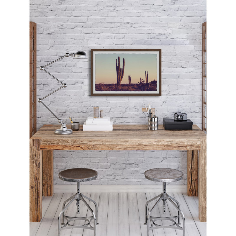 Cactus Sunrise - Single Picture Frame Print, 41cm H x 61cm W x 3.81cm D