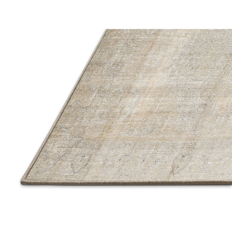 Tapis beige / rose clair Dutson, Rectangle 2 pi x 5 pi
