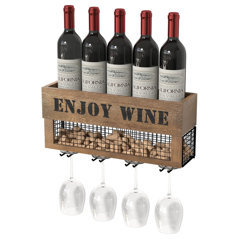 Wine Glass Rack Brown