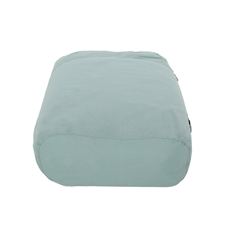 Kasper Water Resistant 6'X3' Lounger Bean Bag, Teal Fabric