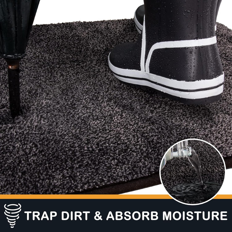 Non-Slip Doormat, Charcoal