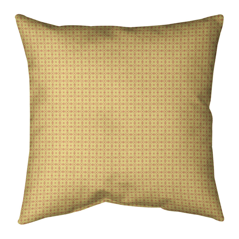 Housse de coussin Katelyn Elizabeth, 20 po x 20 po, Pas de bourre, Jaune / Rouge