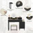 Grosmark Makeup Vanity Desk with Stool and LED Mirror-322306256